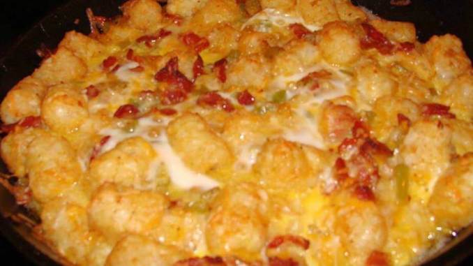 Bacon, Egg, and Tater Tot Casserole 1