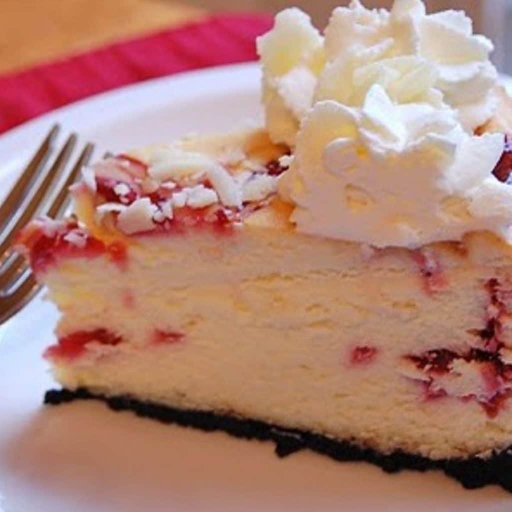 Copycat Cheesecake Factory White Chocolate Raspberry Truffle Cheesecake