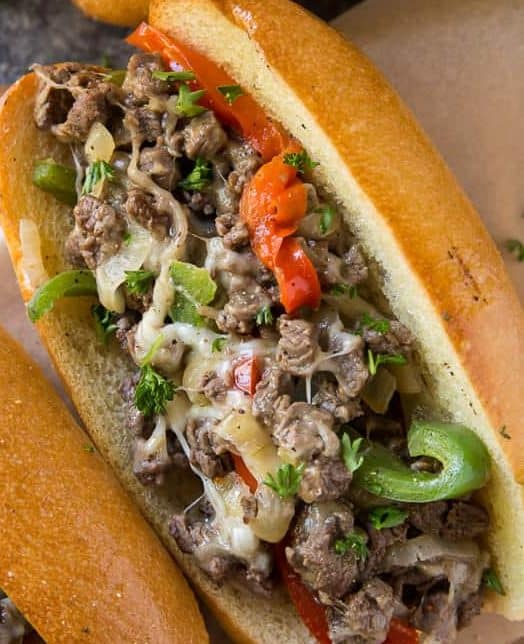 Philly Cheesesteak Recipe with Peppers and Onions
