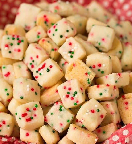 Christmas Shortbread Cookie Bites
