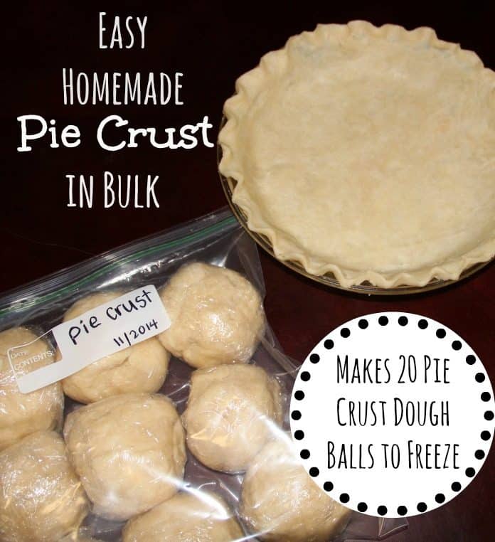 Easy Homemade Pie Crust in Bulk
