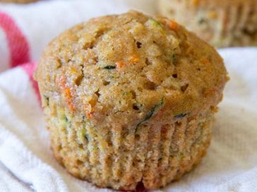 Healthy Zucchini Muffins with Apples and Carrots