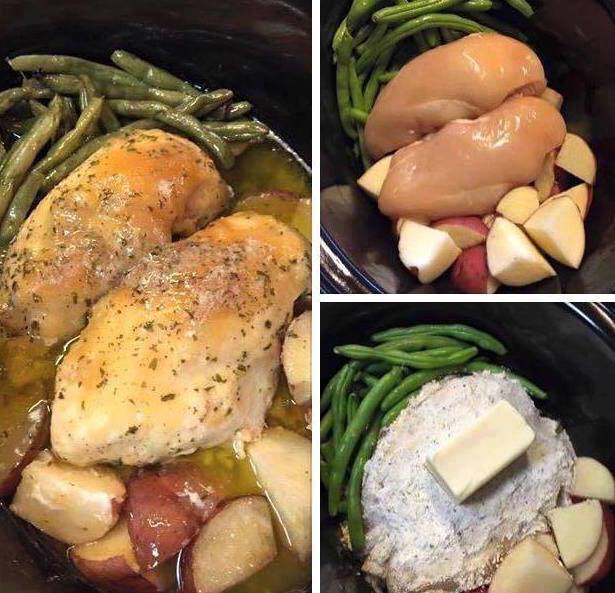 Crockpot Chicken and Vegetables (Mississippi Roast Style)