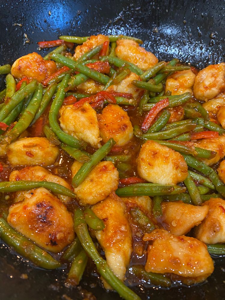 CHICKEN AND GREEN BEAN STIR FRY – just Recettes