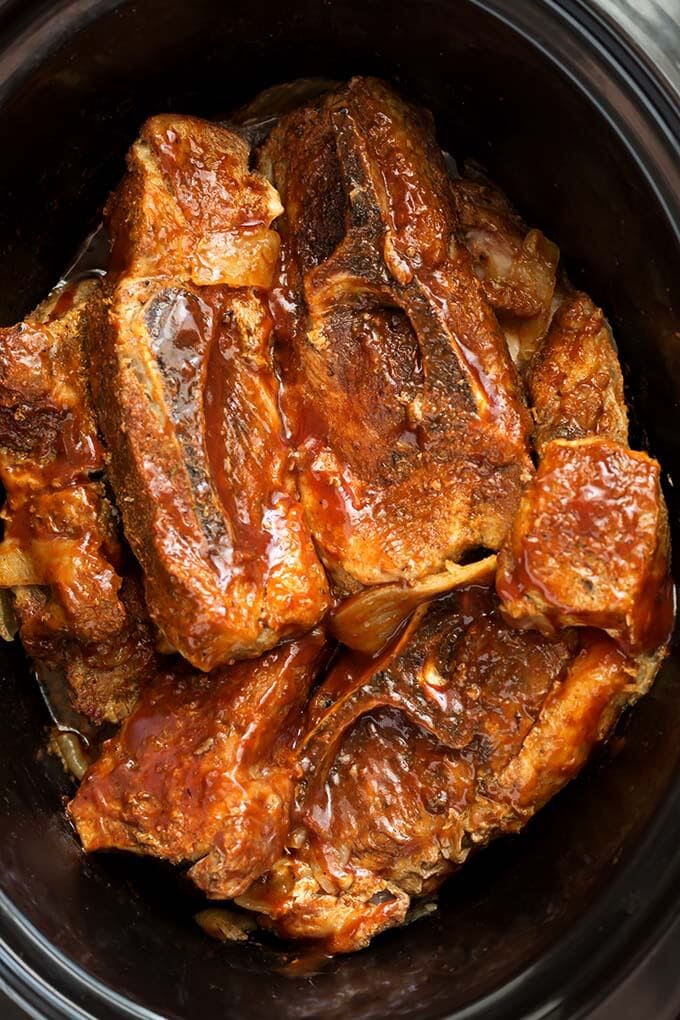 Easy Slow Cooker Country Style BBQ Ribs - the kind of cook recipe