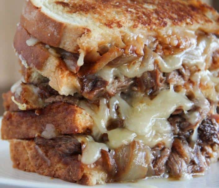 Grilled Cheese with Smoked Pulled Beef