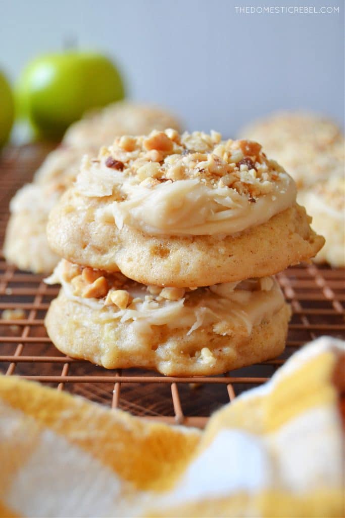 The Best Caramel Apple Cookies
