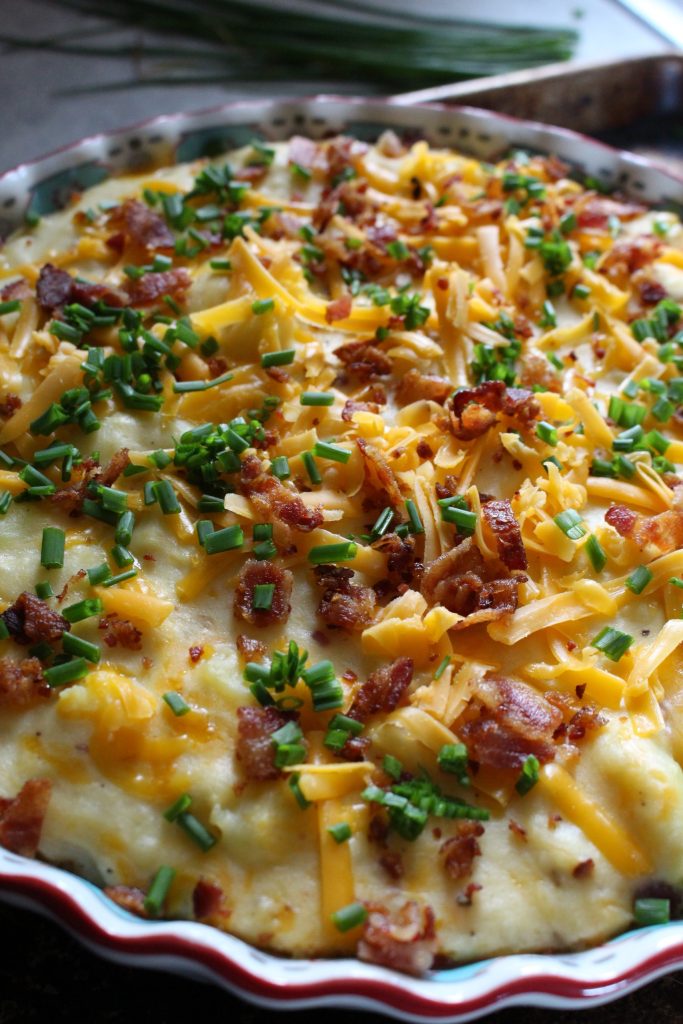 Baked Potato Casserole with Bacon and Chives - the kind of cook recipe