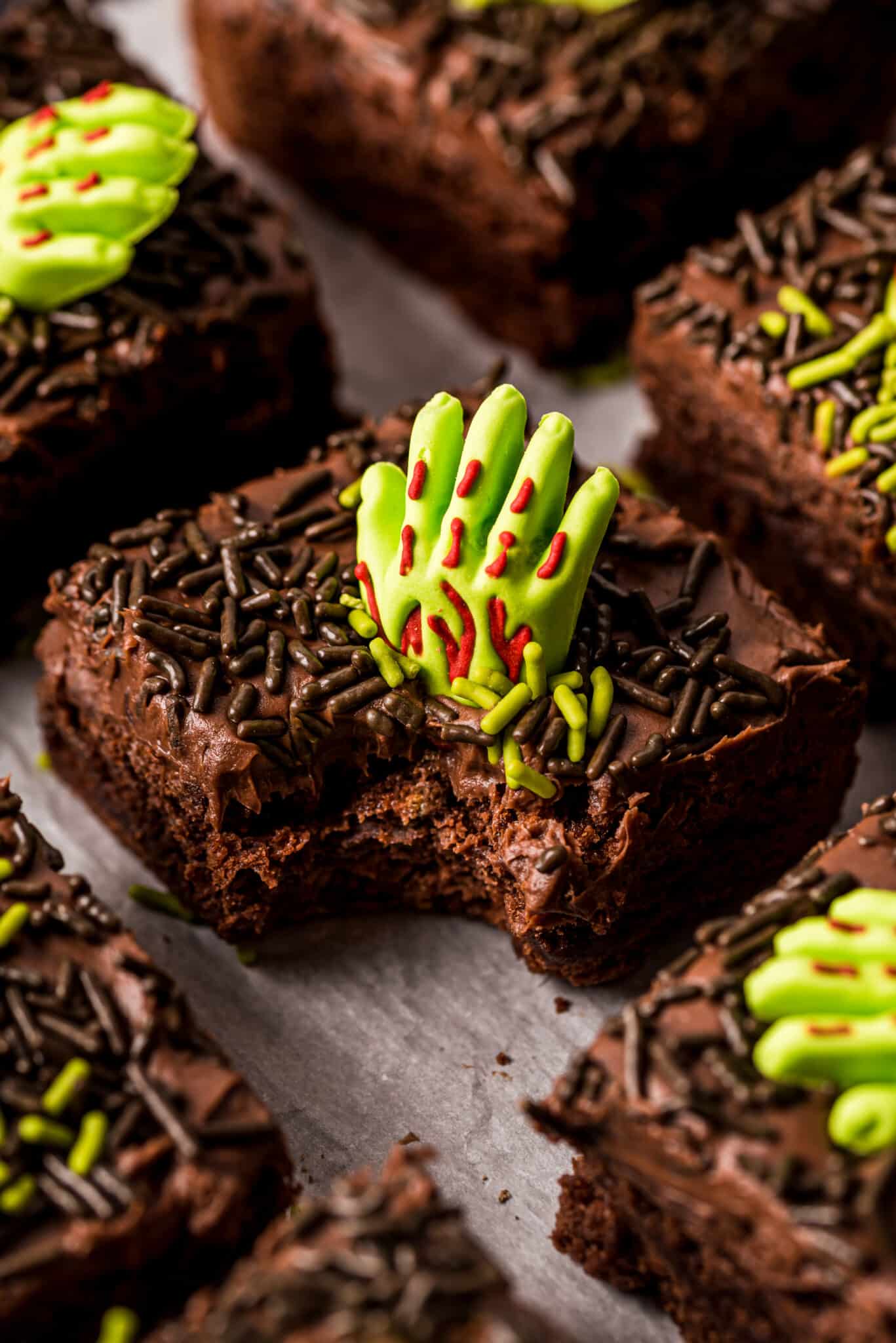 Frosted Zombie Brownies