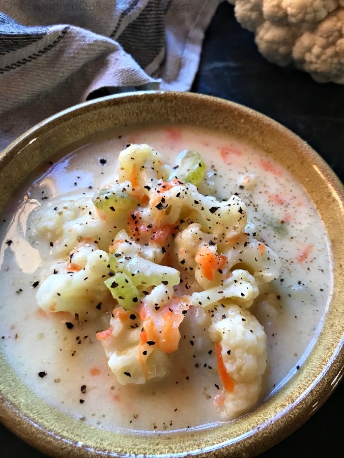 Cheesy Cauliflower Soup 1