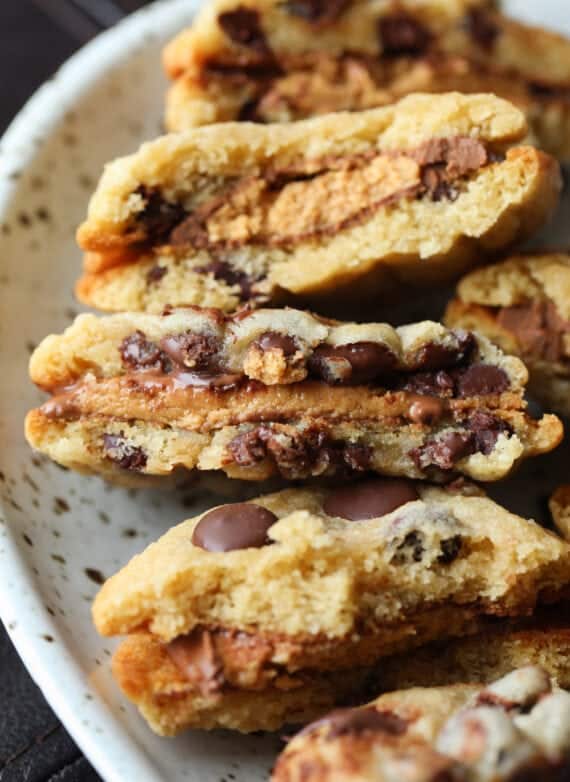 Chocolate Chip Peanut Butter Cup Cookie Sandwich Recipe
