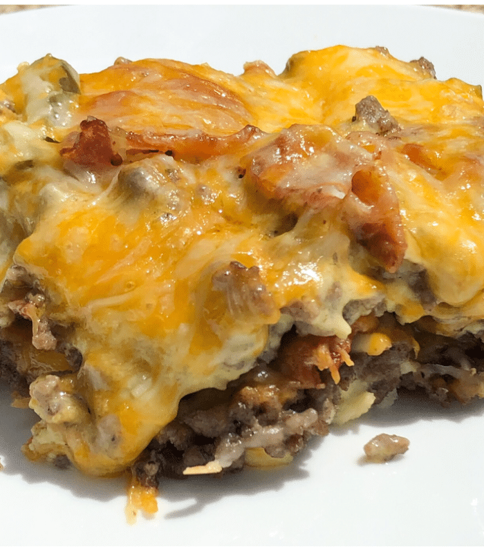 LOW CARB BACON CHEESEBURGER CASSEROLE