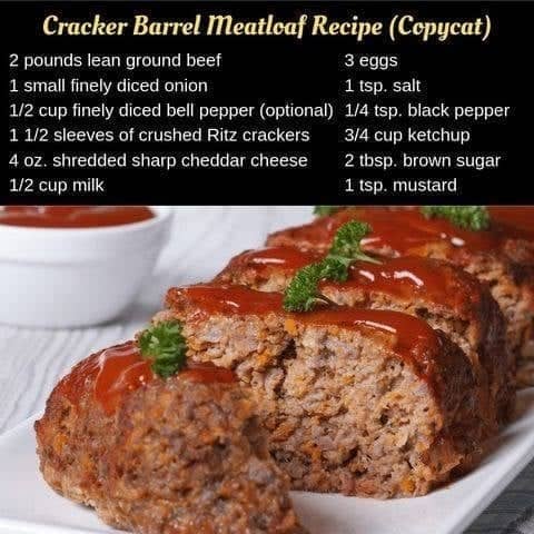 Cracker Barrel Meatloaf Recipe￼