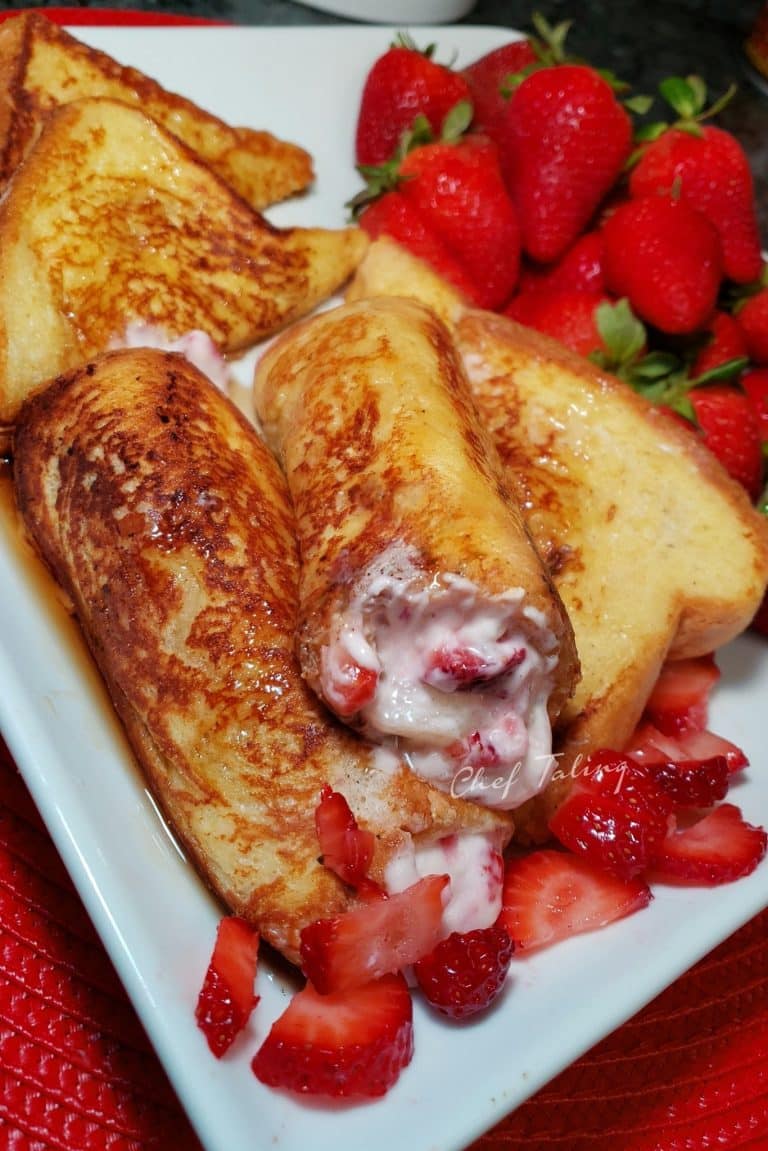 Strawberry French Toast Roll-Ups￼￼