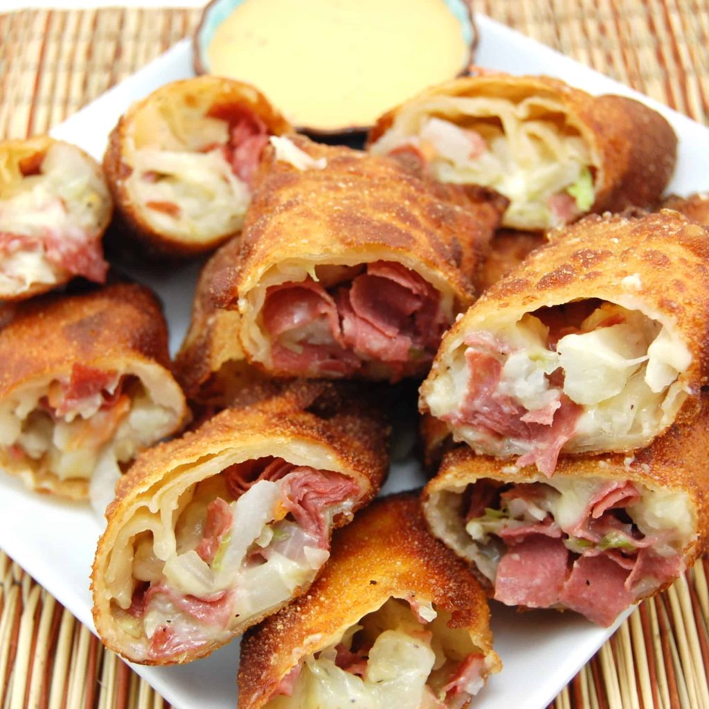 Corned Beef and Cabbage Eggroll Appetizer
