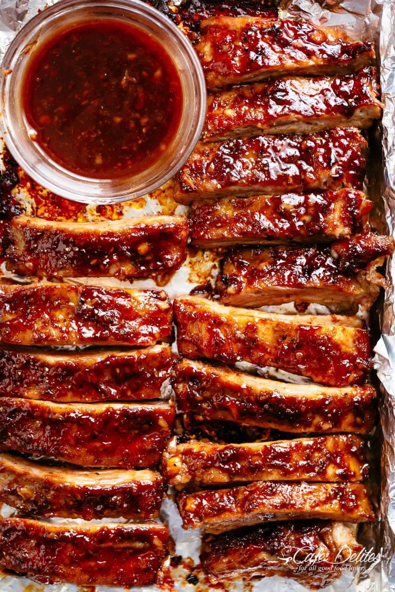 sticky oven barbecue ribs￼