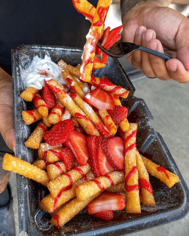 Strawberry Funnel Cake Fries 1