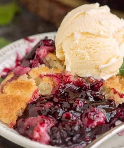 Black berry Cobbler with Brown Butter Topping