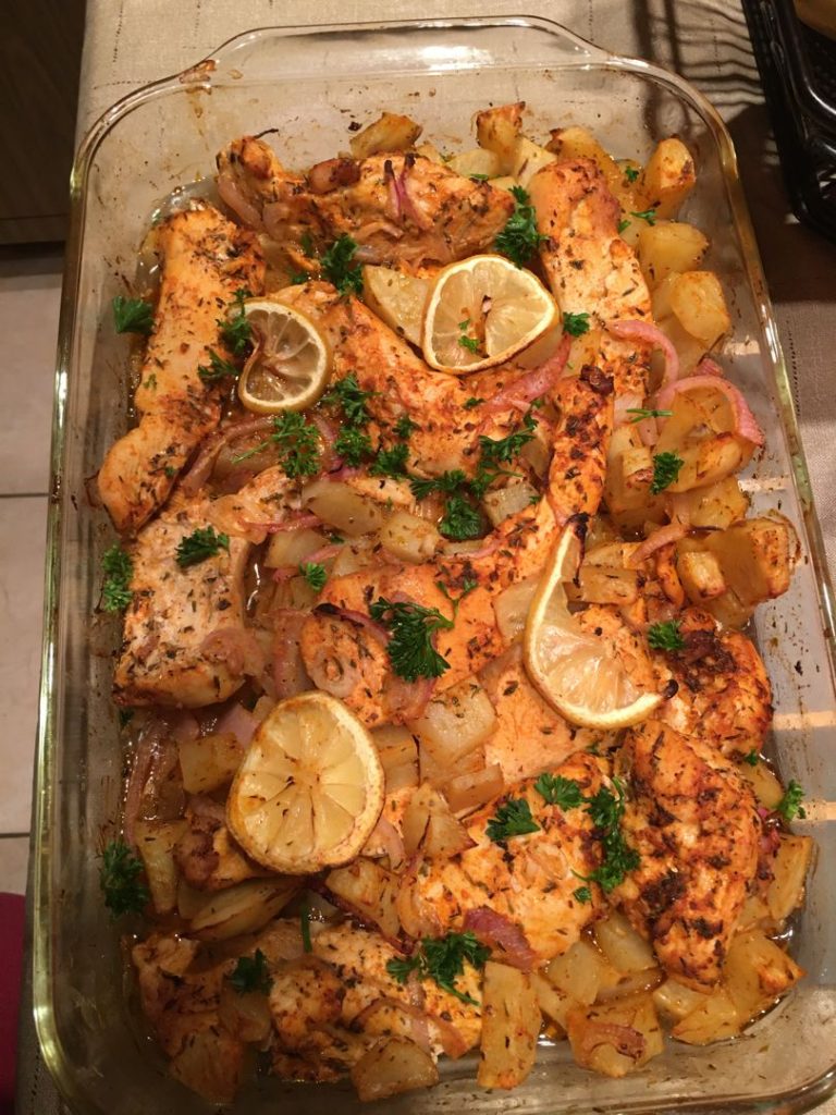 LEMON ROASTED CHICKEN AND POTATOES