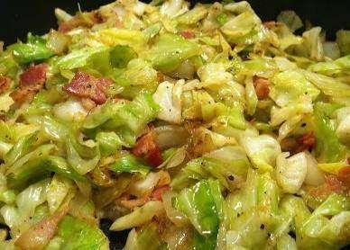 Fried Cabbage with Beef and Onions