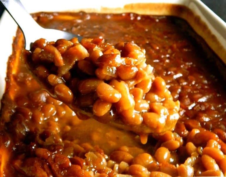 doctoring canned baked beans￼