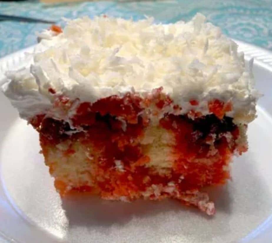 THIS COCONUT RASPBERRY POKE CAKE IS THE PERFECT SUMMER DESSERT