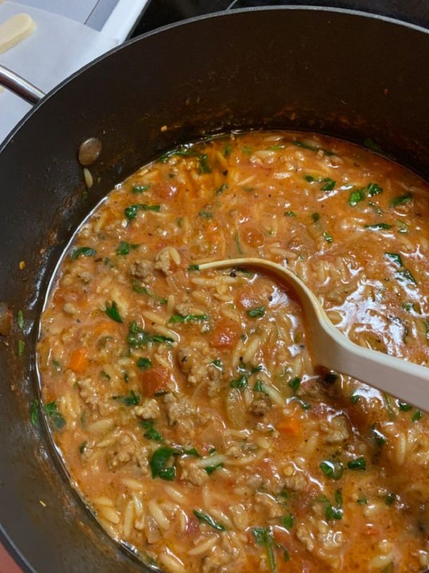 ITALIAN SAUSAGE SOUP WITH ORZO - The Kind Of Cook Recipe