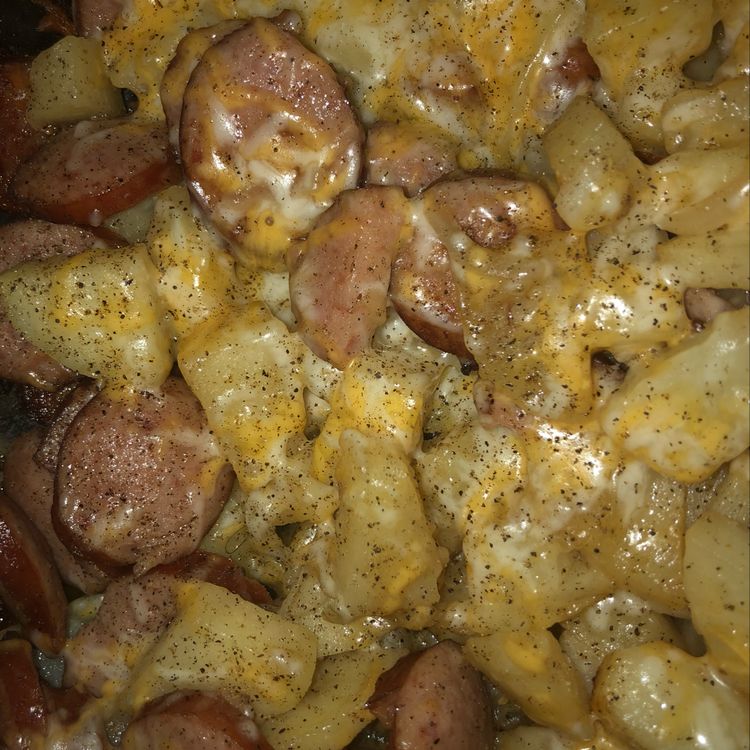 Oven Roasted Smoked Sausage and Potatoes
