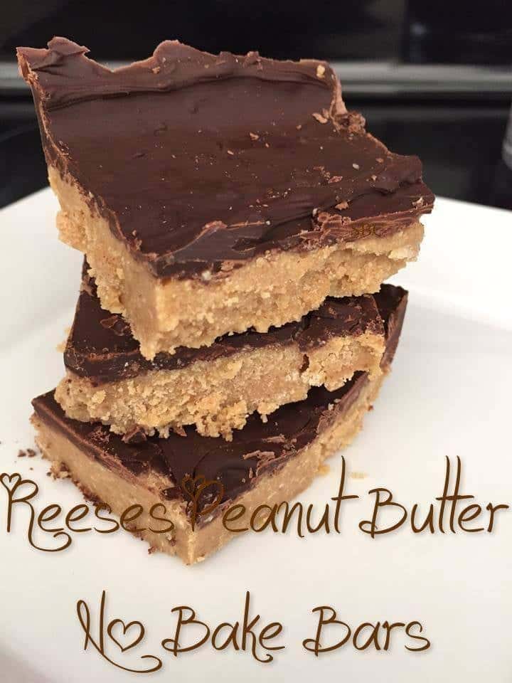 No Bake Reese’s Peanut Butter Bars￼
