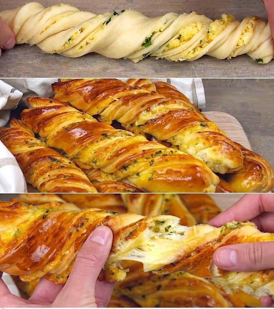 Cheese twisted bread