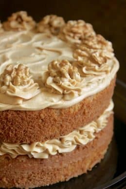 Coffee and Walnut Cake, a Classic British Cake for Afternoon Tea – just ...