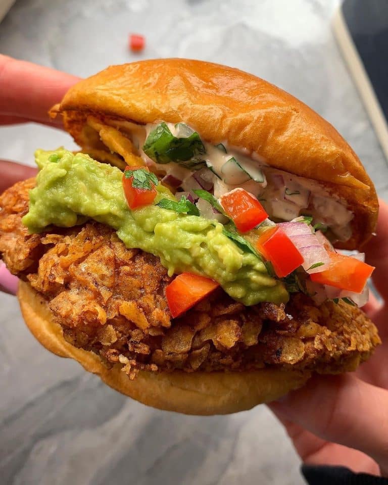 Mexican fried chicken burger￼￼