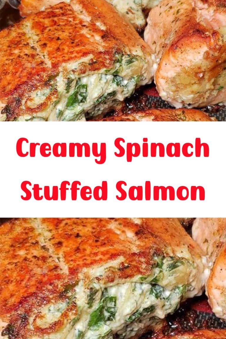 Creamy Spinach Stuffed Salmon - the kind of cook recipe