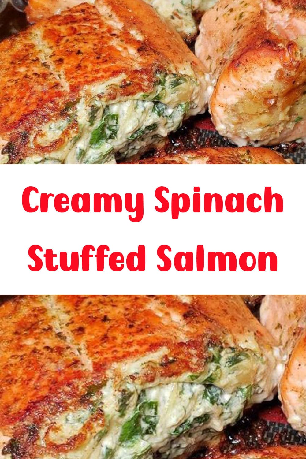 Creamy Spinach Stuffed Salmon - the kind of cook recipe