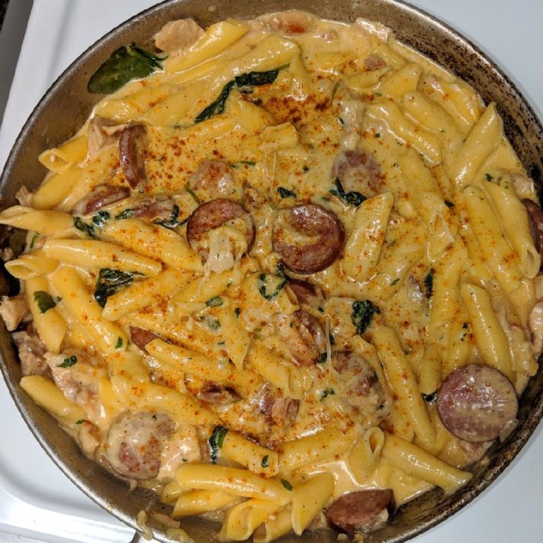 SMOKED SAUSAGE CAJUN ALFREDO RECIPE: EASY ENOUGH FOR ANY DAY OF THE WEEK￼￼￼