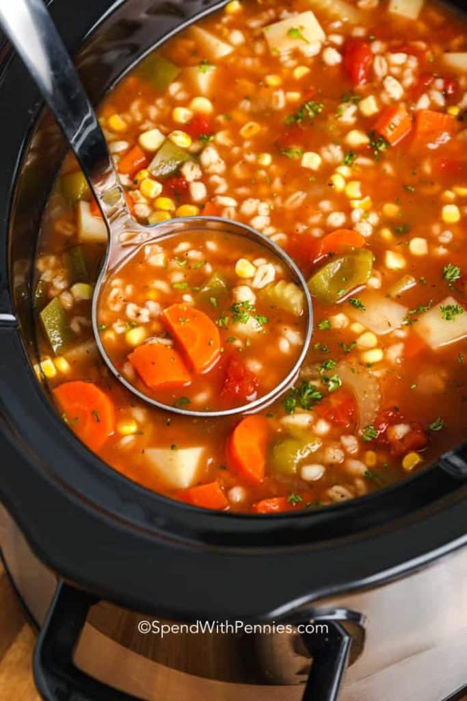 Vegetable Barley Soup￼