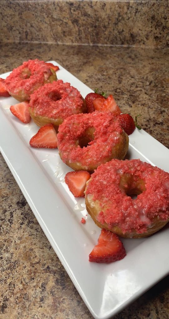 Strawberry Crunch Donuts