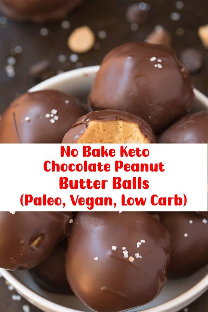 No Bake Keto Chocolate Peanut Butter Balls (Paleo, Vegan, Low Carb) 3
