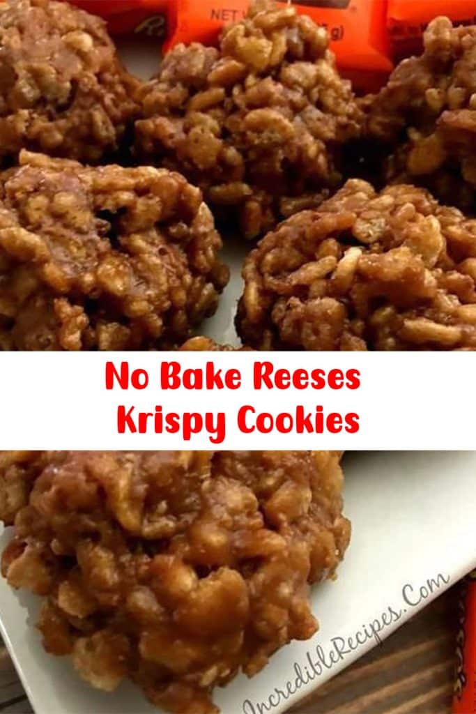 No Bake Reeses Krispy Cookies 3