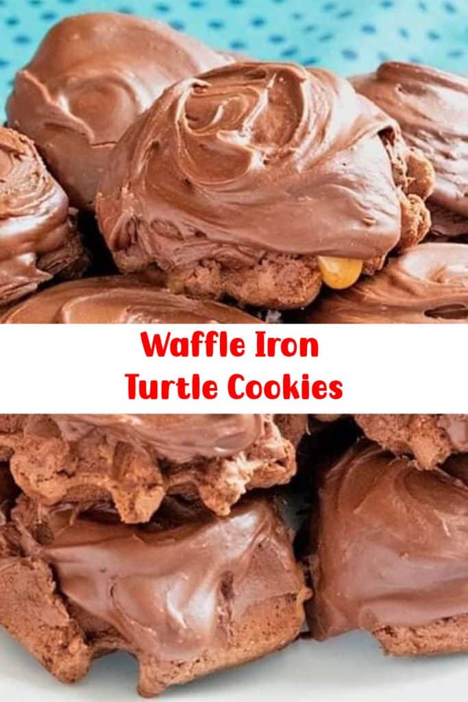 Waffle Iron Turtle Cookies 3
