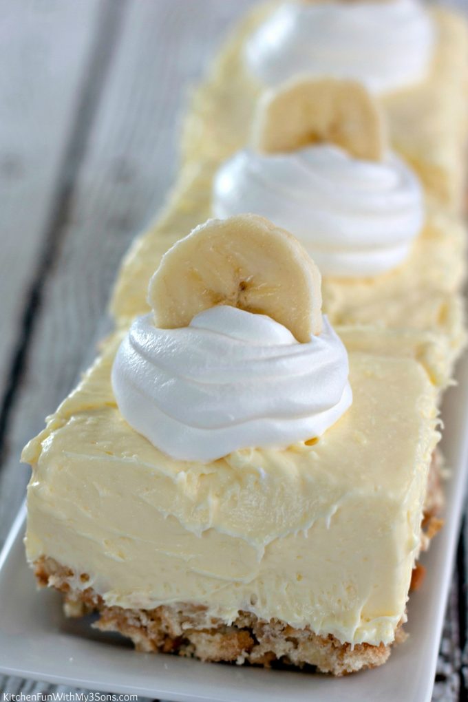 banana pudding cheesecake squares 1