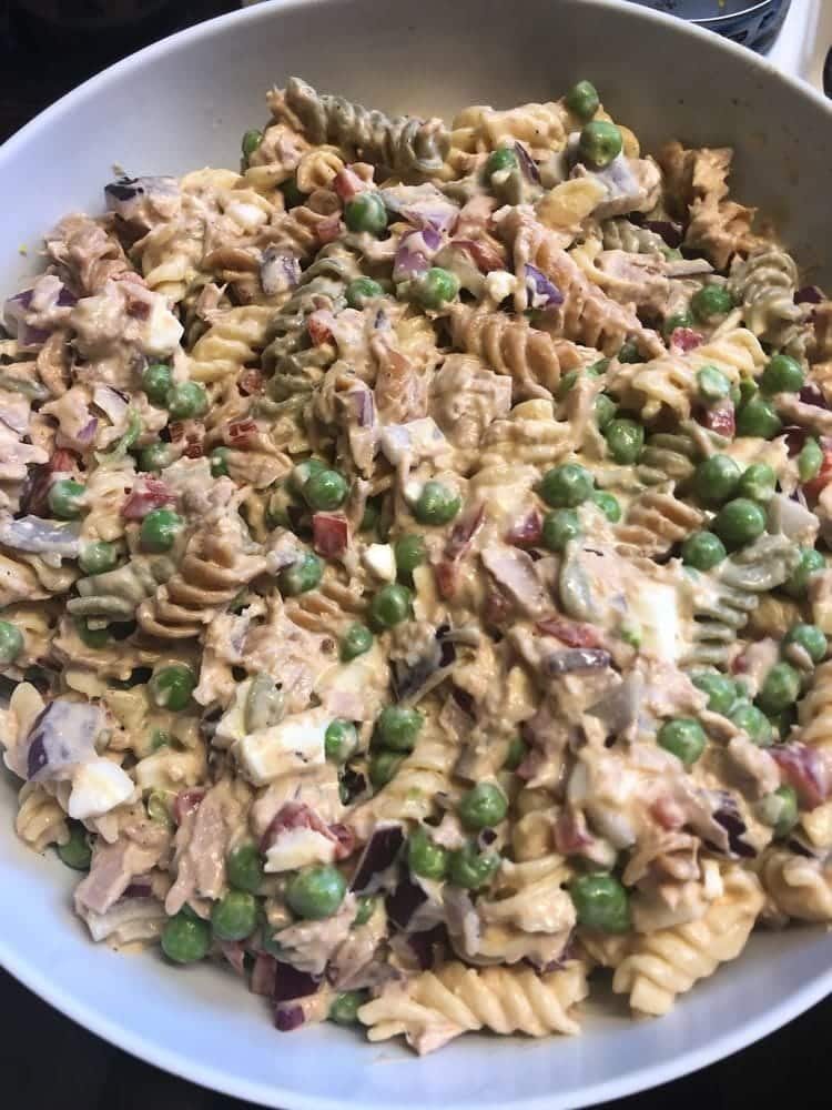 Mexican tuna salad with pasta