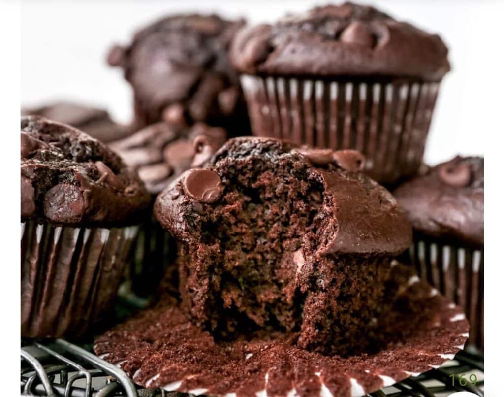 NUTELLA STUFFED DOUBLE CHOCOLATE MUFFINS