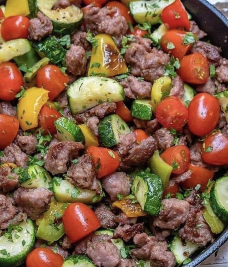 Easy Zucchini Beef Skillet 1