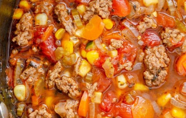 Easy Hamburger Soup Recipe - the kind of cook recipe