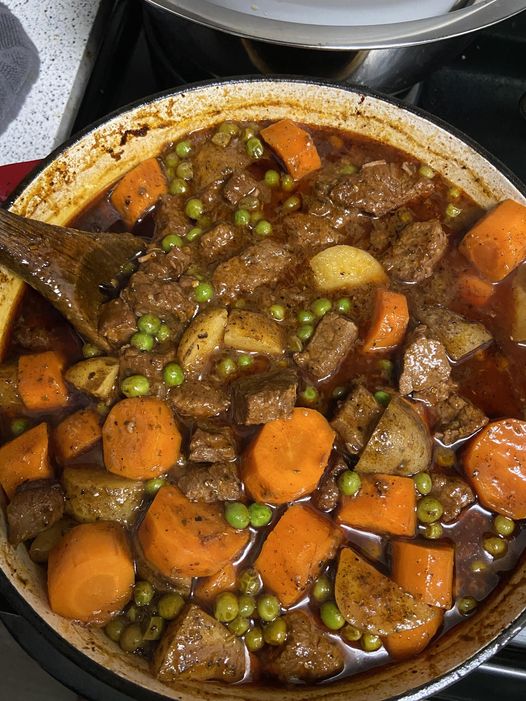 Beef stew. Perfect for a chilly November afternoon!