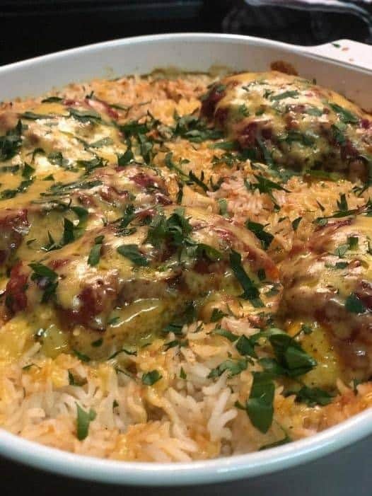 Baked Salsa Chicken and Rice