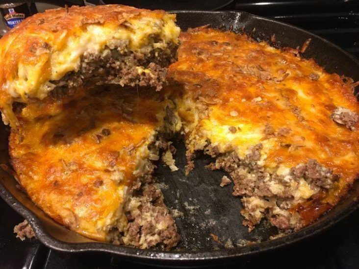 Impossible Cheeseburger Pie 1