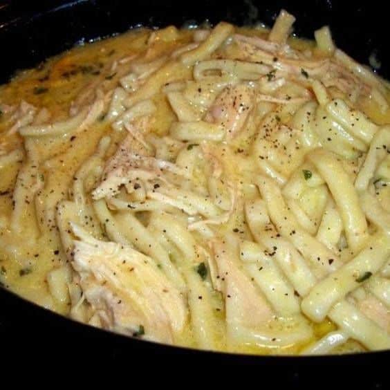 Comforting Chicken & Noodles Crock Pot 1