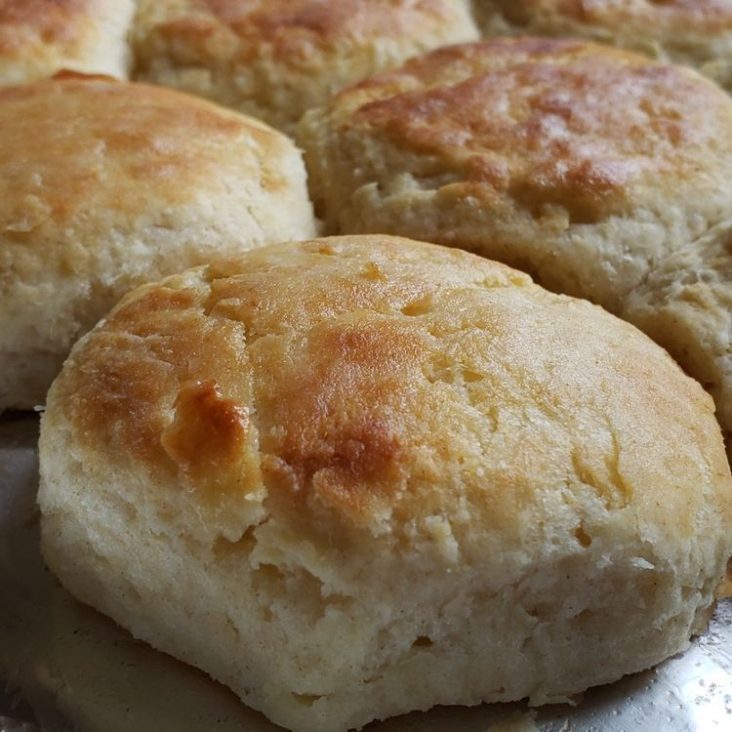 BUTTERMILK BISCUITS TOPPED WITH HONEY BUTTER 1